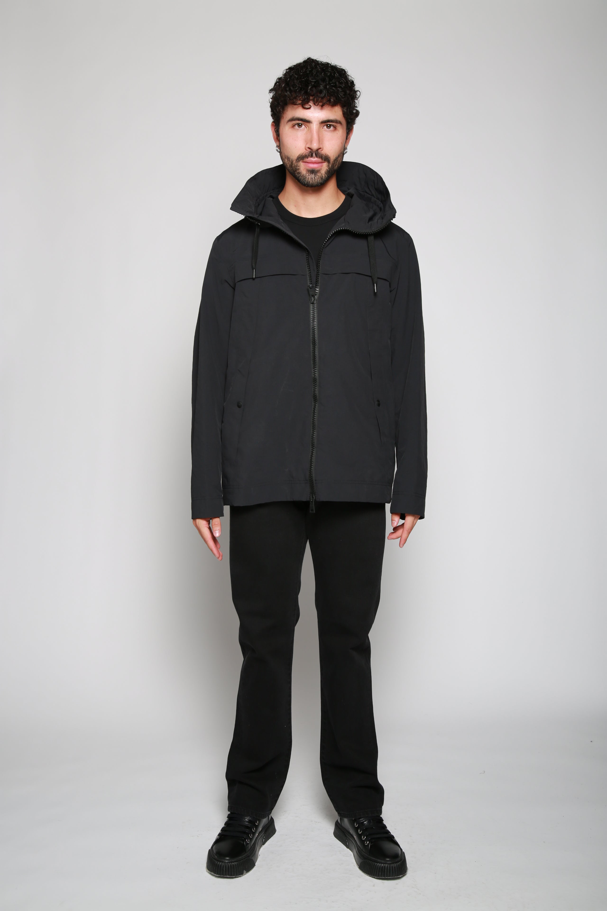 Herno chamarra woven negro the style rack