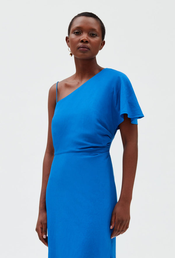 Claudie Pierlot | Vestido semilargo asimétrico azul azul para mujer, con grandes descuentos