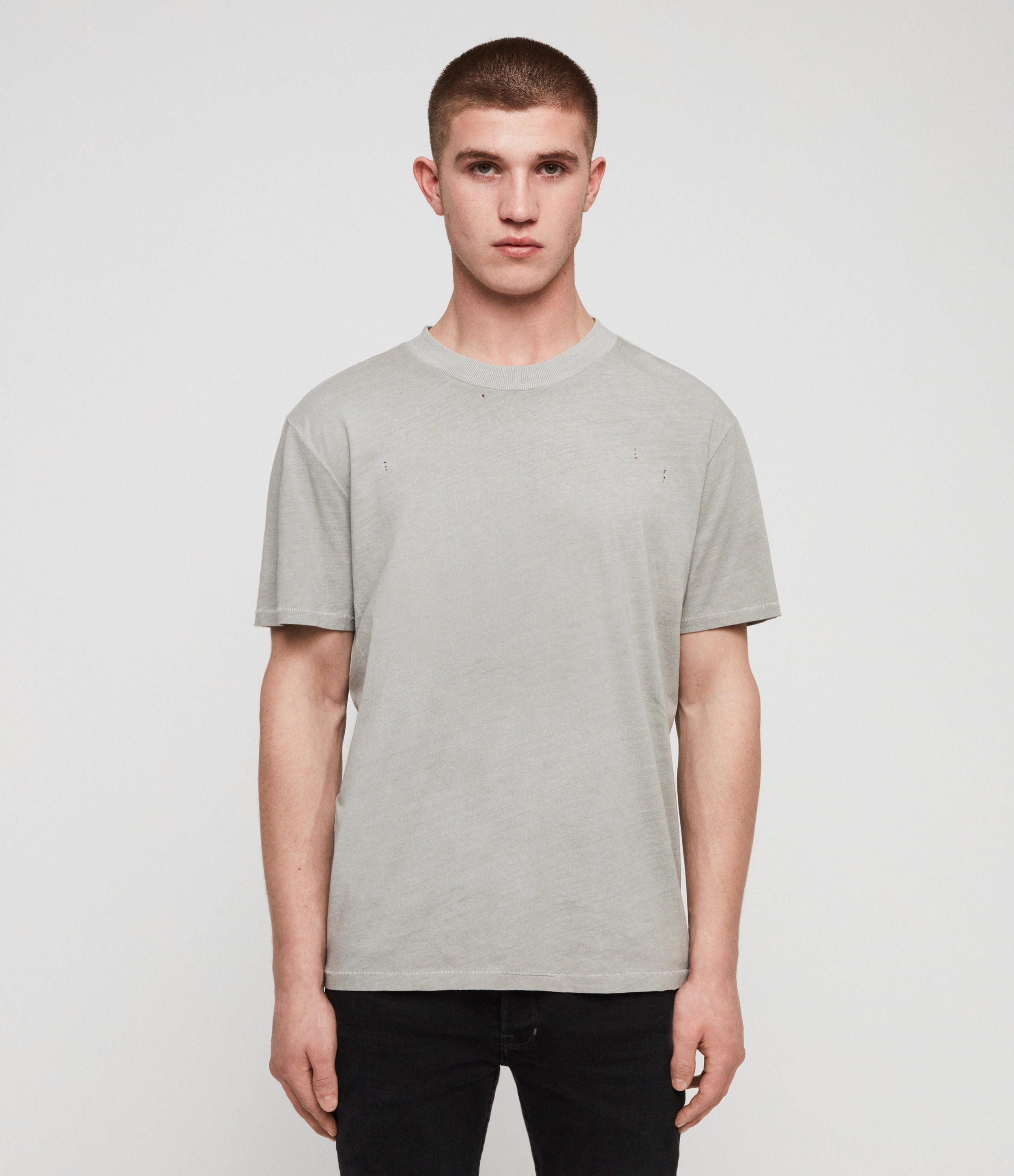 Acheter Gris - T-shirt AllSaints Xander à col rond à manches courtes from Next France