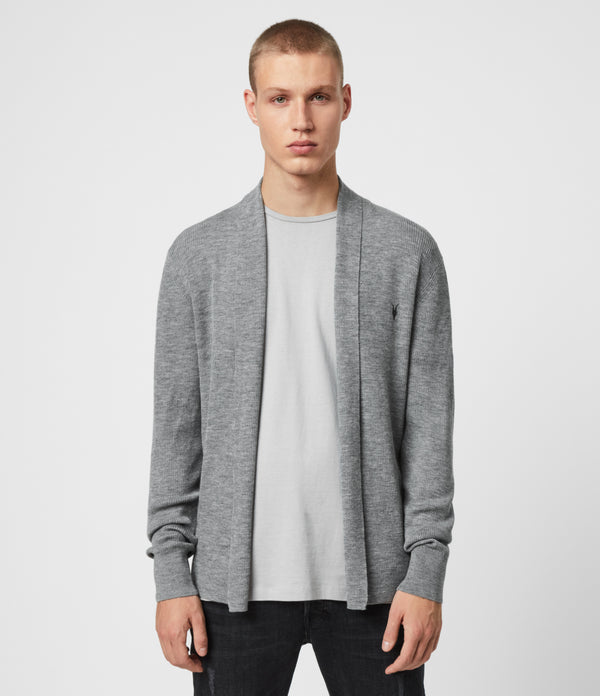 AllSaints | Sweater Mode Merino Open Car Grey Marl Para Hombre