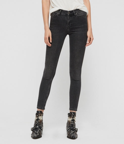 Pantalon negro deslavado discount mujer