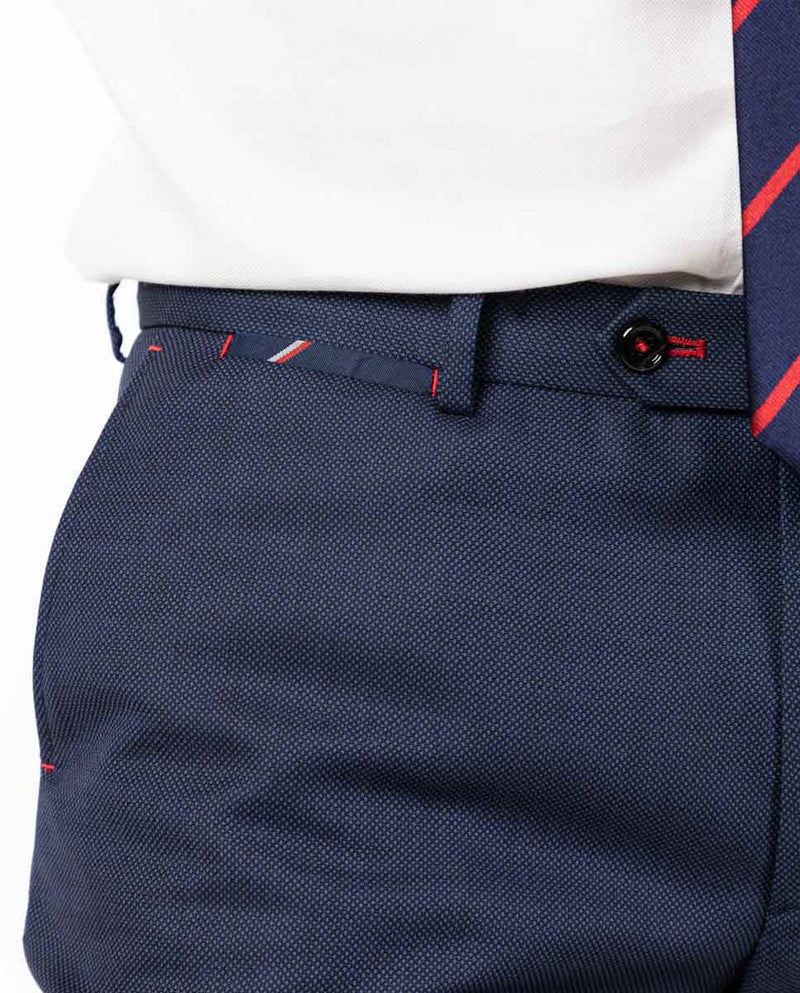 Pantalón Traje Ojo de Perdiz Marino Coordinado