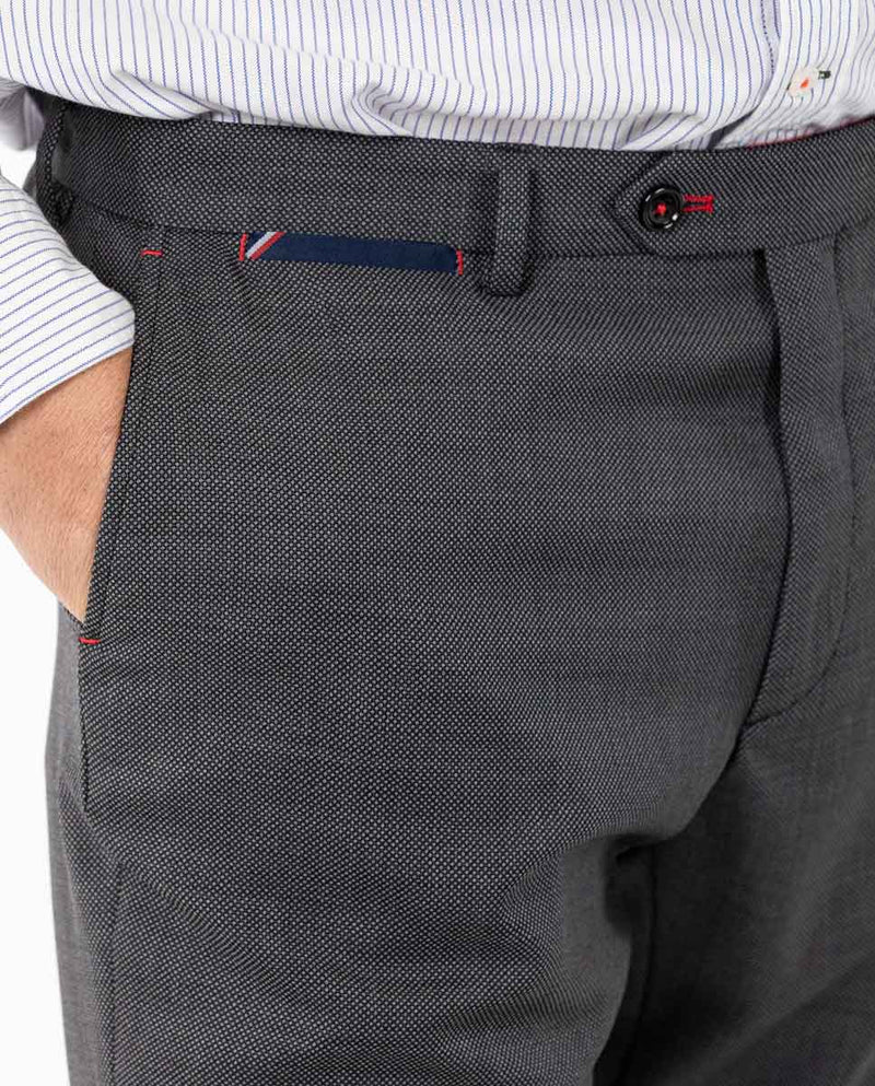 Pantalón Traje Ojo de Perdiz Gris Coordinado