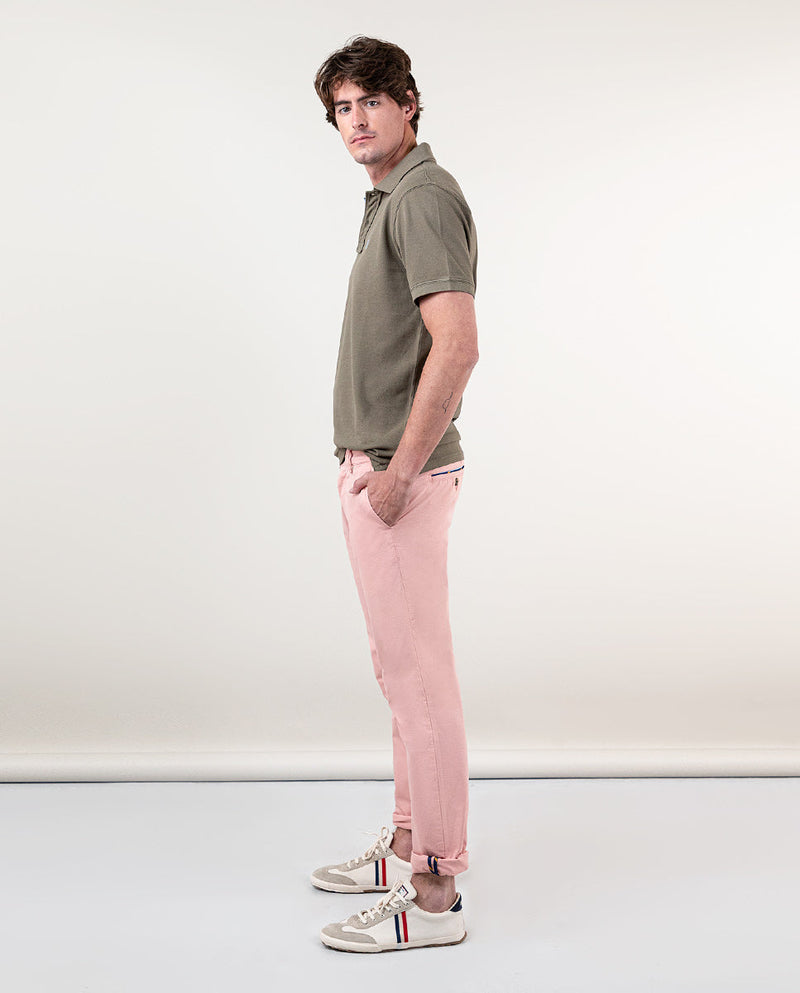 Pantalón Chino Básico Rosa