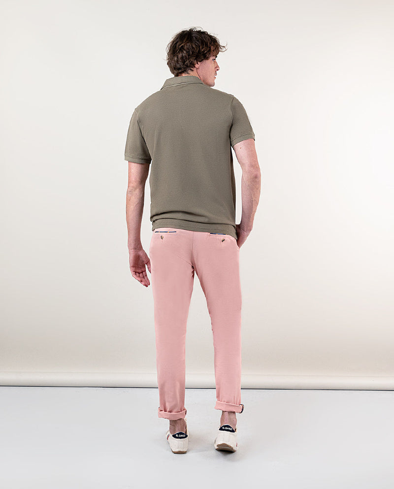 Pantalón Chino Básico Rosa