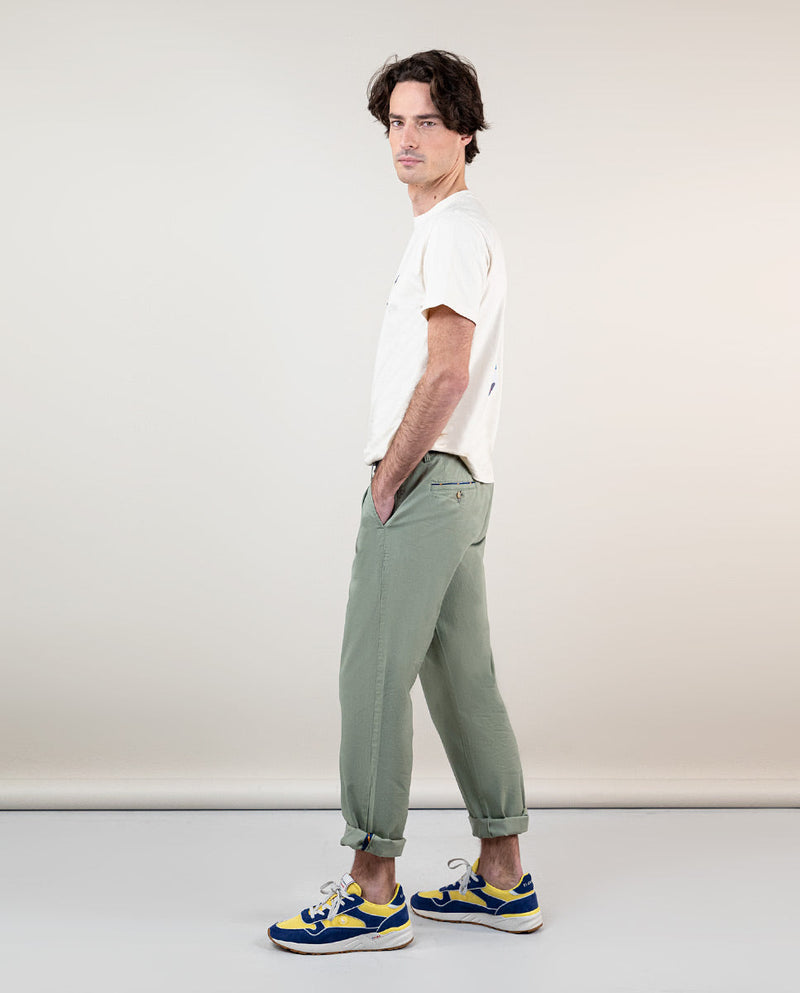 Pantalón Chino Pinzas Verde