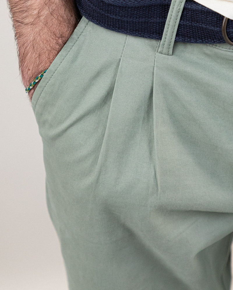 Pantalón Chino Pinzas Verde