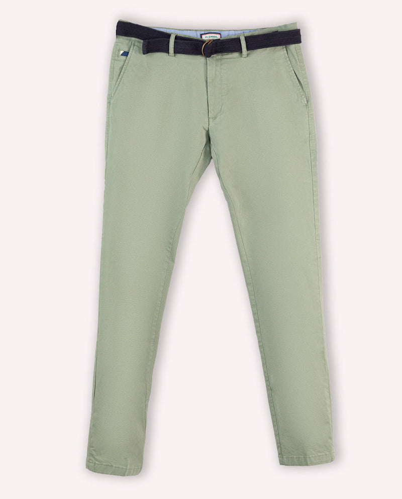 Pantalón Chino Básico Verde Claro