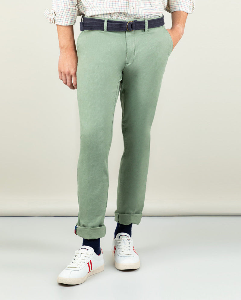 Pantalón Chino Básico Verde Claro