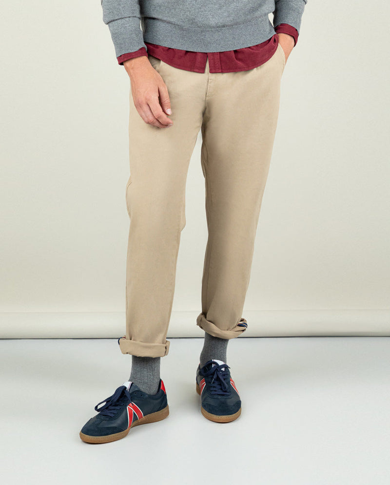Pantalón Chino Pinza Beige