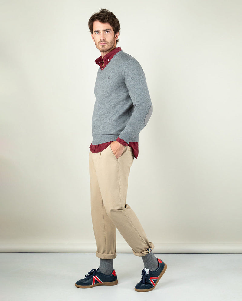 Pantalón Chino Pinza Beige