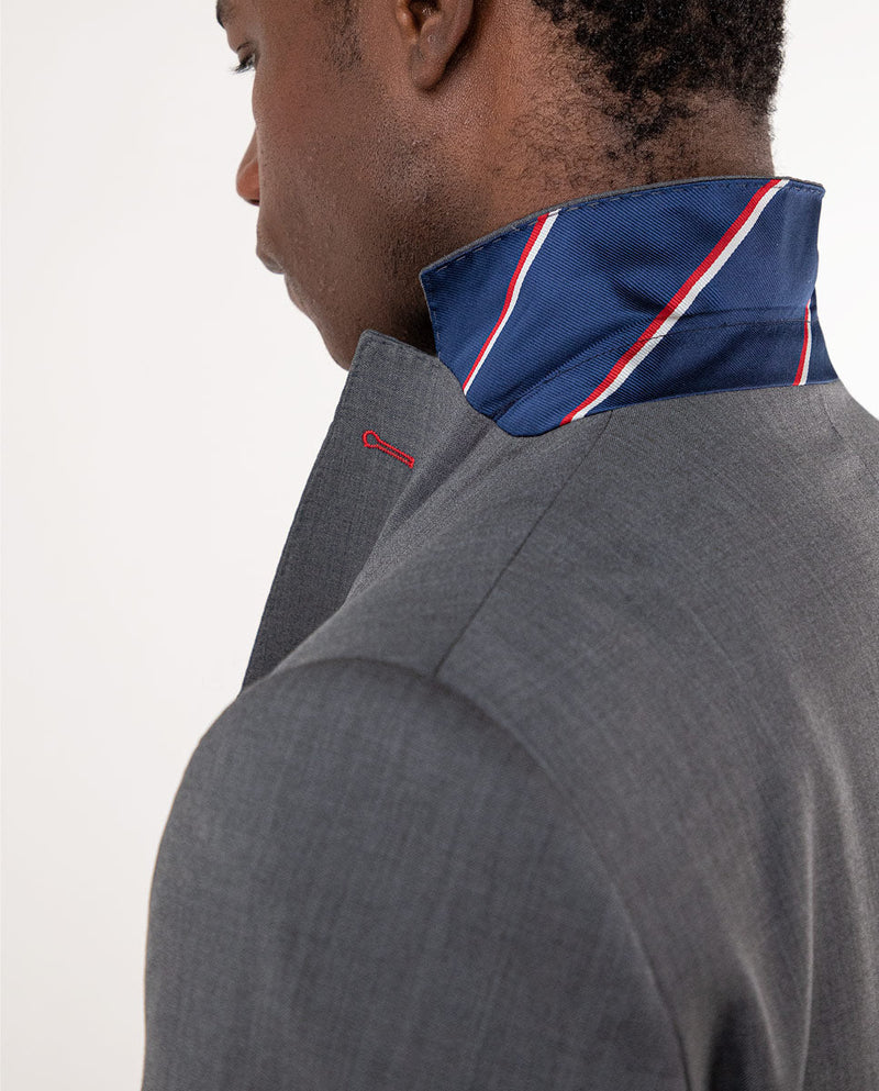 Americana Traje Liso Gris Coordinado