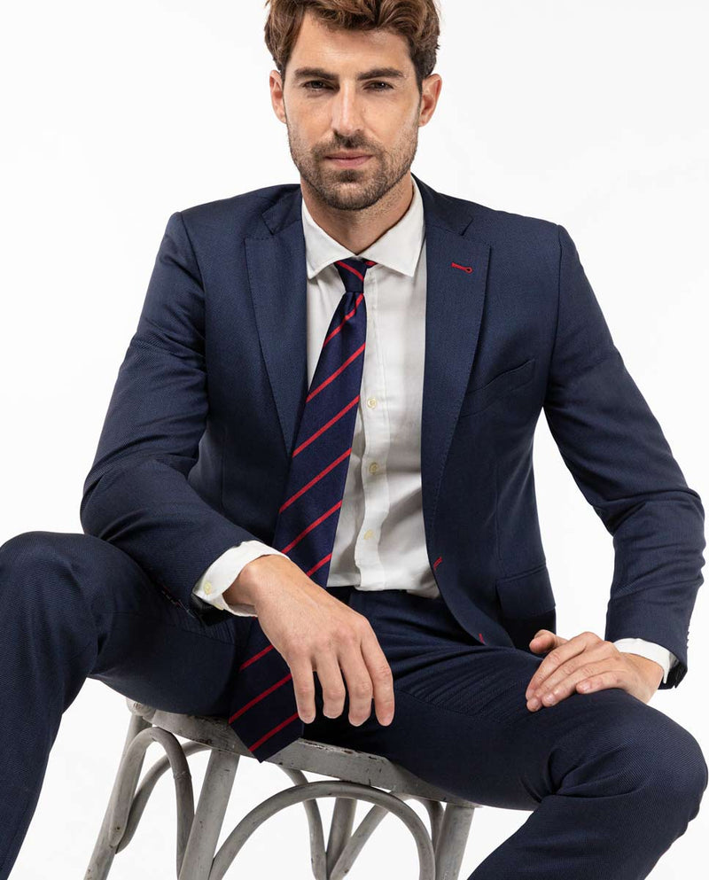 Americana Traje Ojo de Perdiz Marino Coordinado