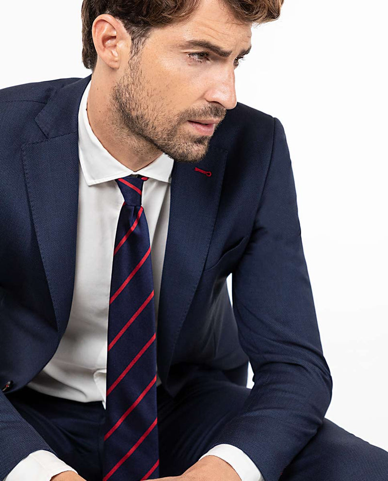Americana Traje Ojo de Perdiz Marino Coordinado
