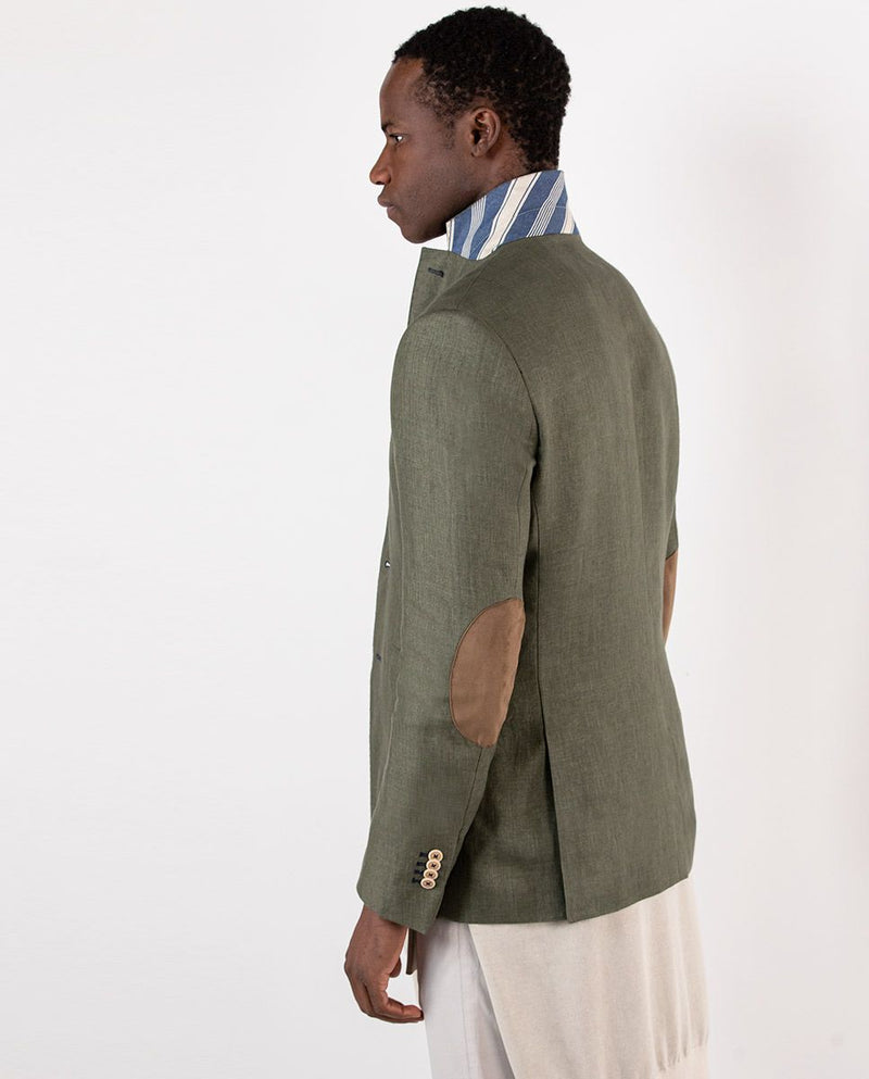 El Ganso | Americana Lino Liso Khaki para hombre.