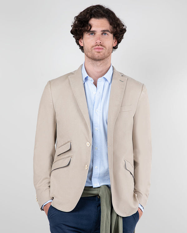 El Ganso | Americana Panama Lavado Beige Beige  para hombre.