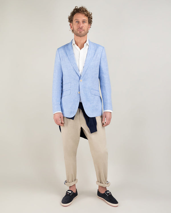 Americana Lino Oxford Azul