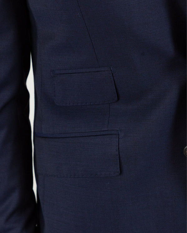 Americana Coordinada Liso Lavable Marino