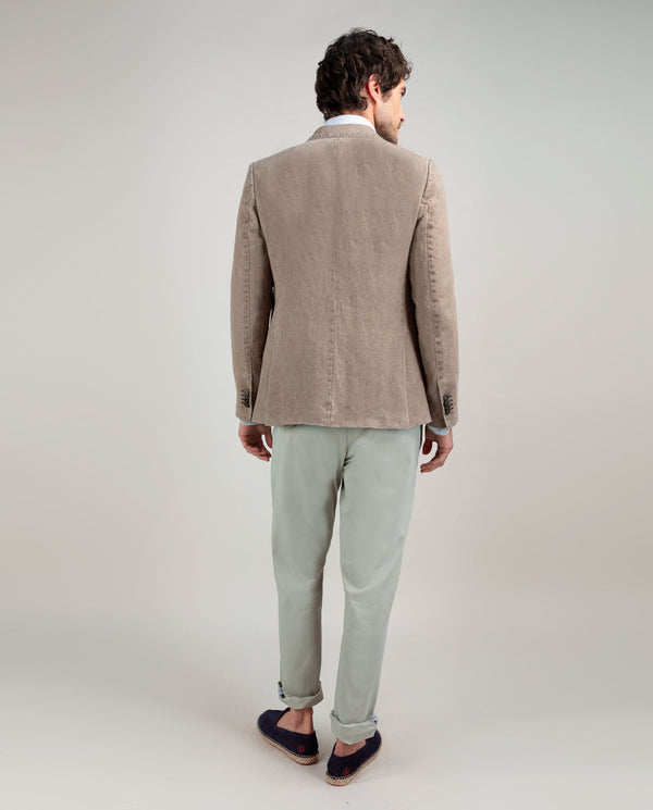 Americana Lino Lavado Tostado