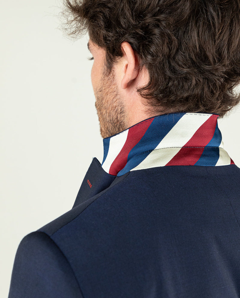 Americana Traje Liso Marino Coordinado Lavable