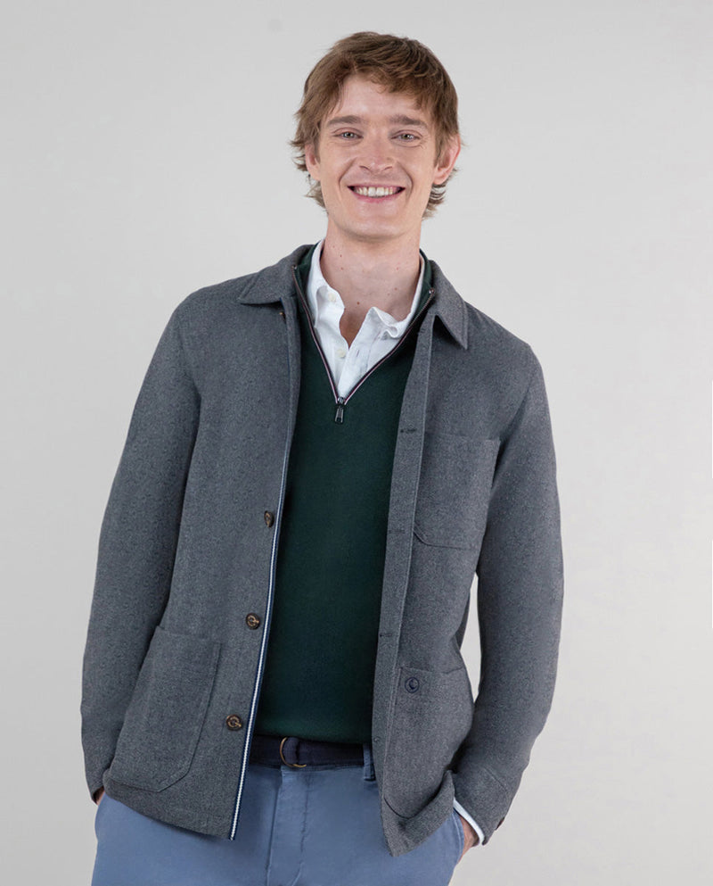 Sobrecamisa Lana Gris