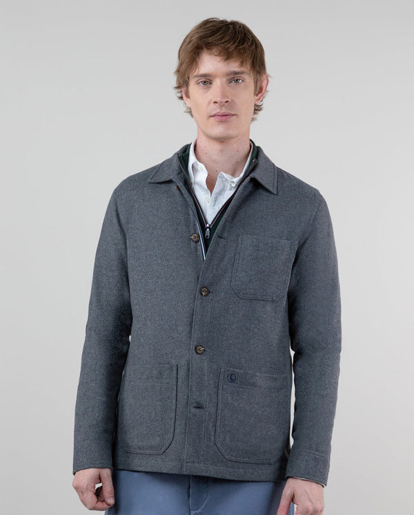 Sobrecamisa Lana Gris
