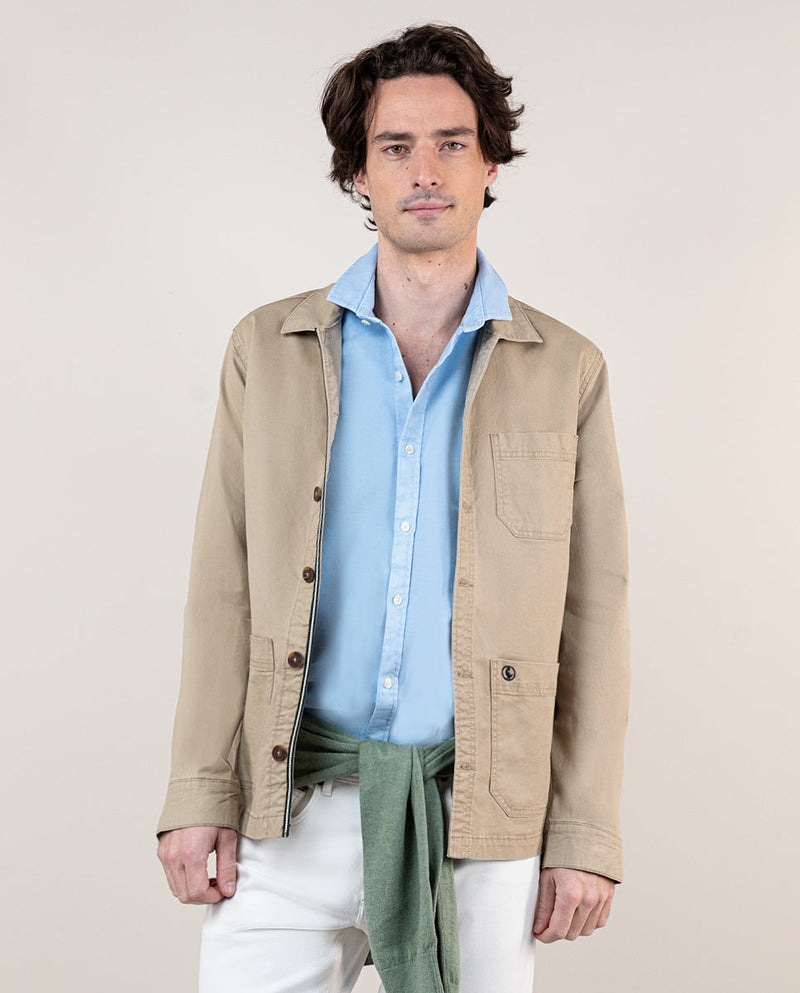 Sobrecamisa Algodón Beige