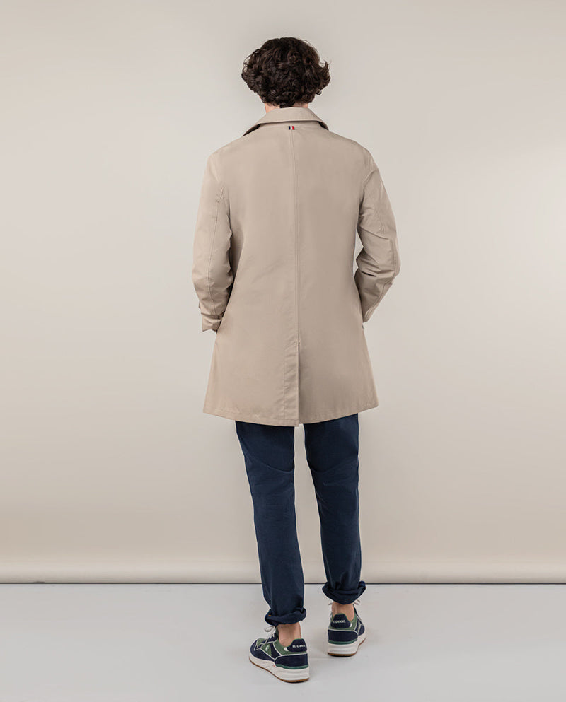 Gabardina Algodón Beige