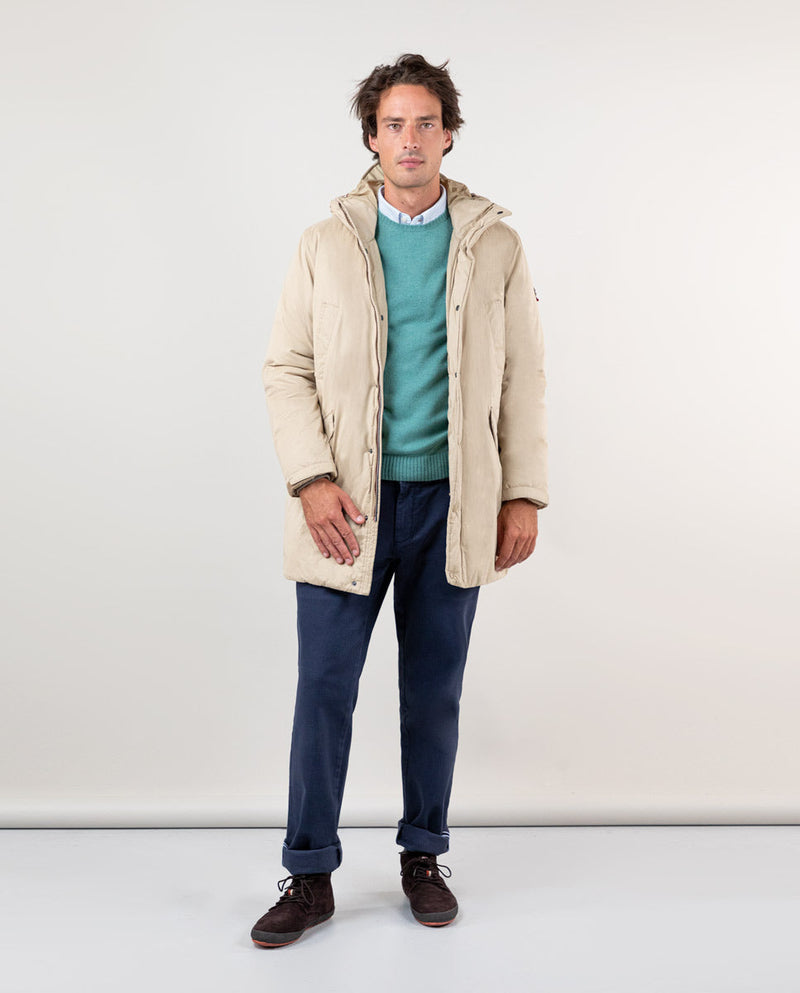 El Ganso | Parka Casual Capucha Beige Beige  para hombre.