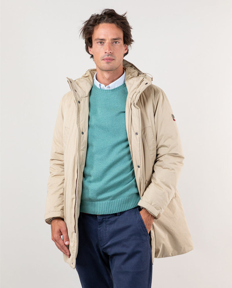 El Ganso | Parka Casual Capucha Beige Beige  para hombre.