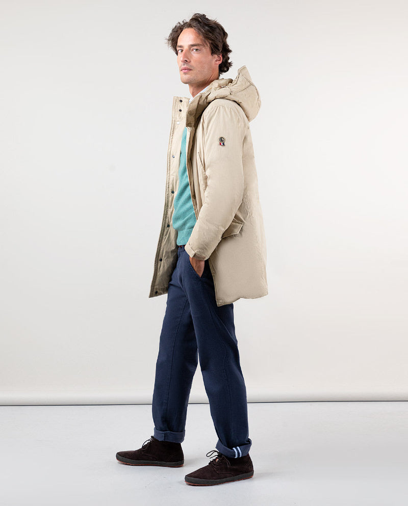 El Ganso | Parka Casual Capucha Beige Beige  para hombre.