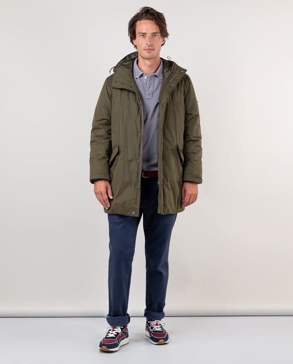 El Ganso | Parka Casual Capucha Verde Verde  para hombre.