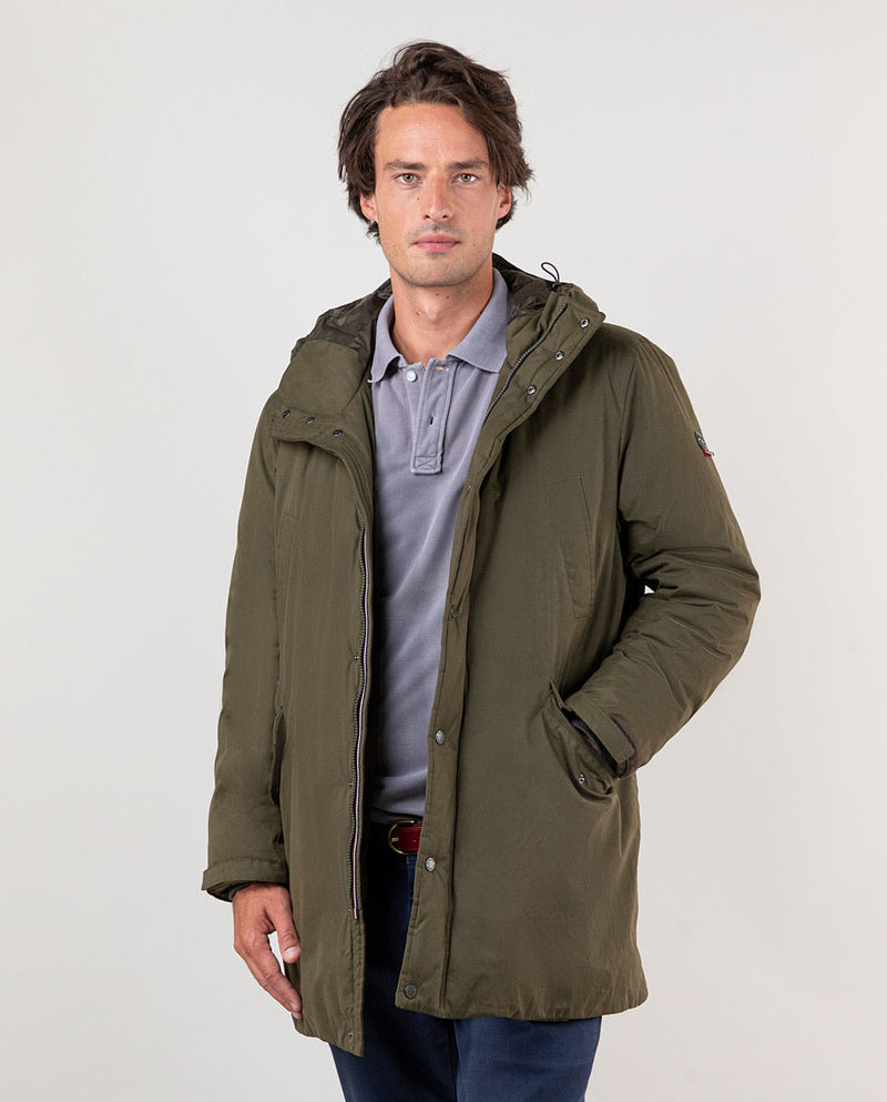 El Ganso | Parka Casual Capucha Verde Verde  para hombre.