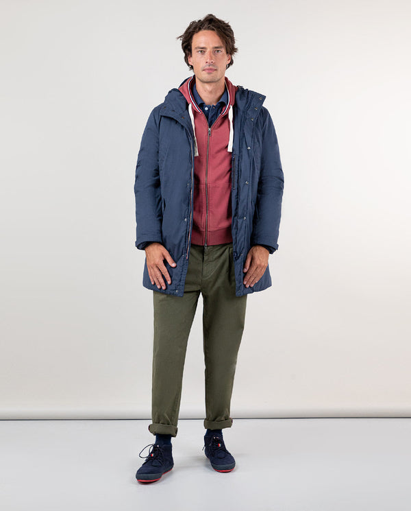 El Ganso | Parka Casual Capucha Marino Azul Marino  para hombre.