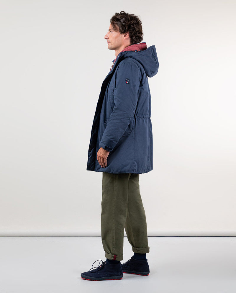 El Ganso | Parka Casual Capucha Marino Azul Marino  para hombre.