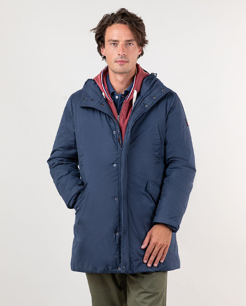 Parka Casual Capucha Marino