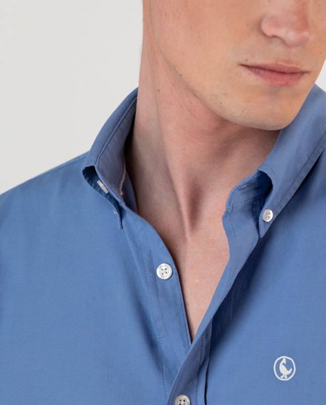 El Ganso | Camisa Garment Dyed Acero para hombre.