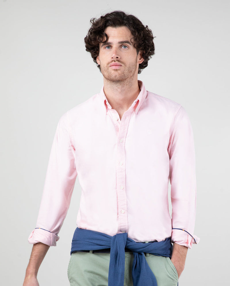 Camisa Lisa Oxford Rosa