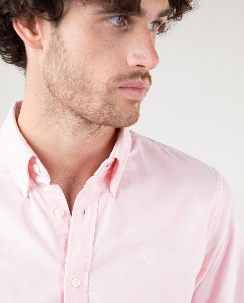 Camisa Lisa Oxford Rosa