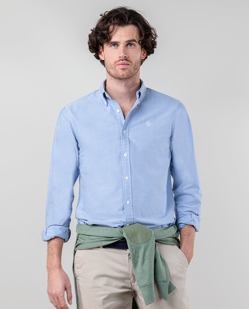 Camisa Lisa Oxford Marino