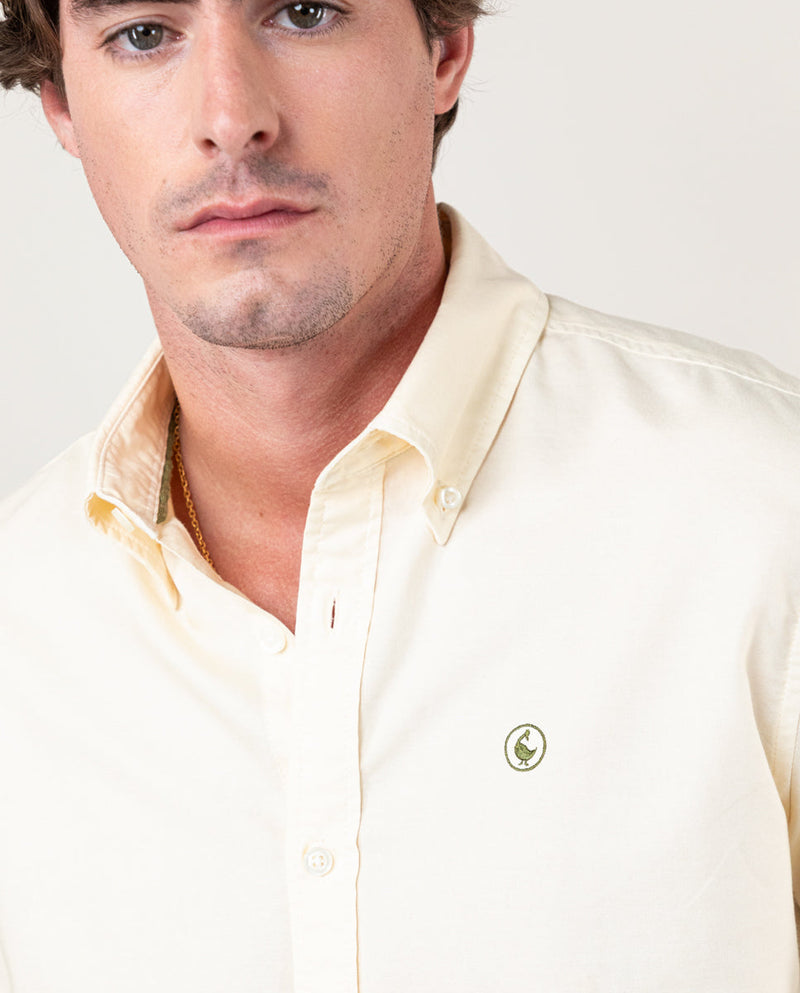 Camisa Garment Dyed Amarillo