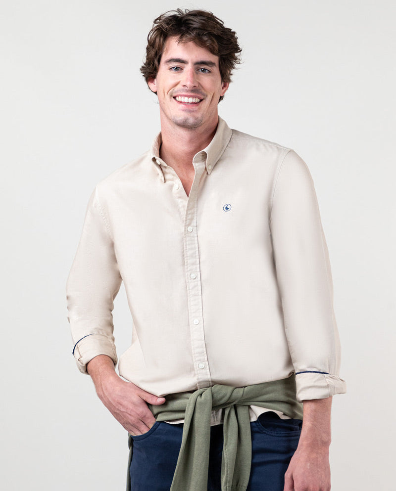 Camisa Garment Dyed Beige