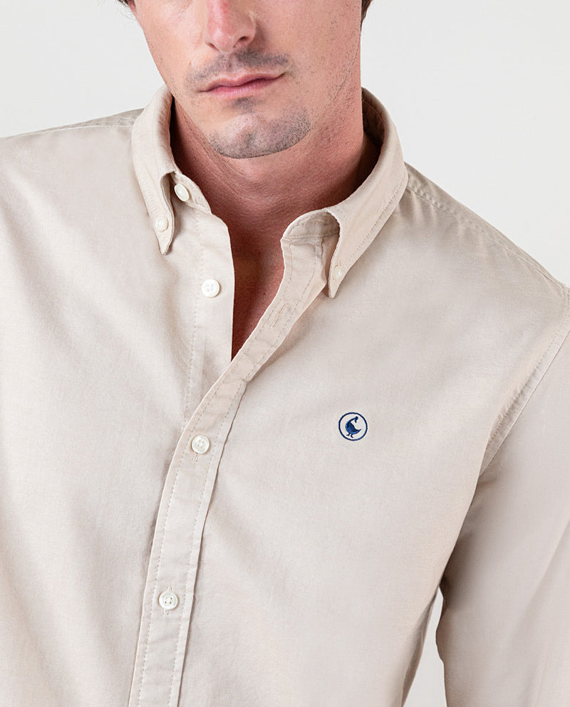 Camisa Garment Dyed Beige