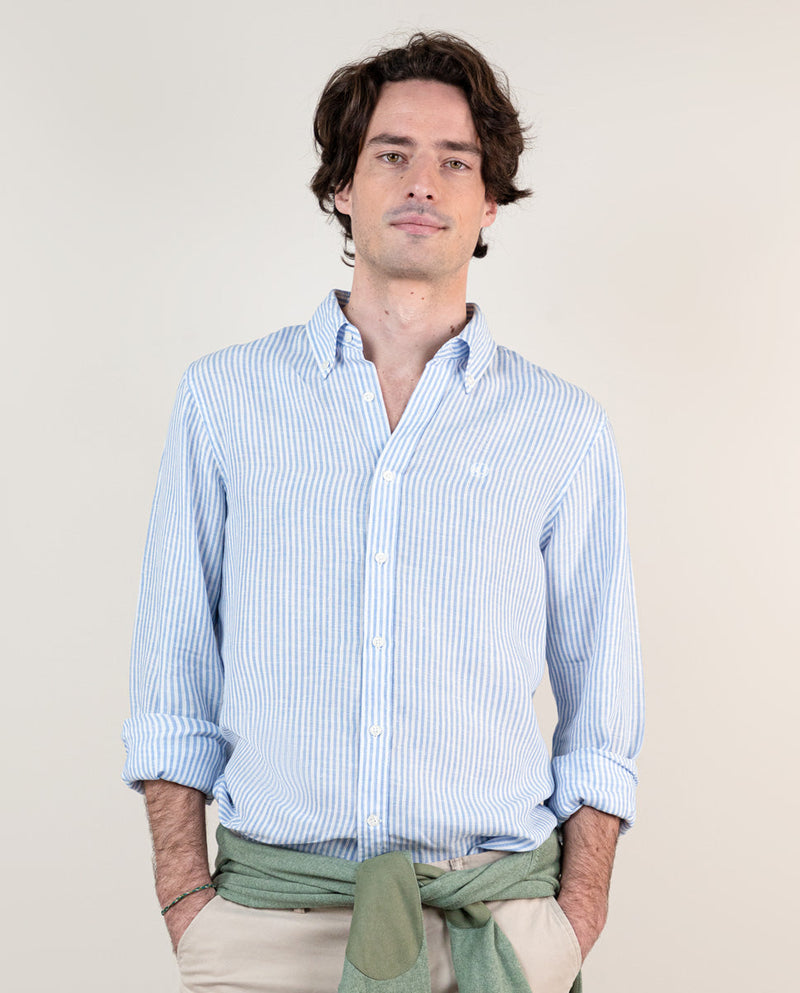 Camisa Raya Yale Lino Marino