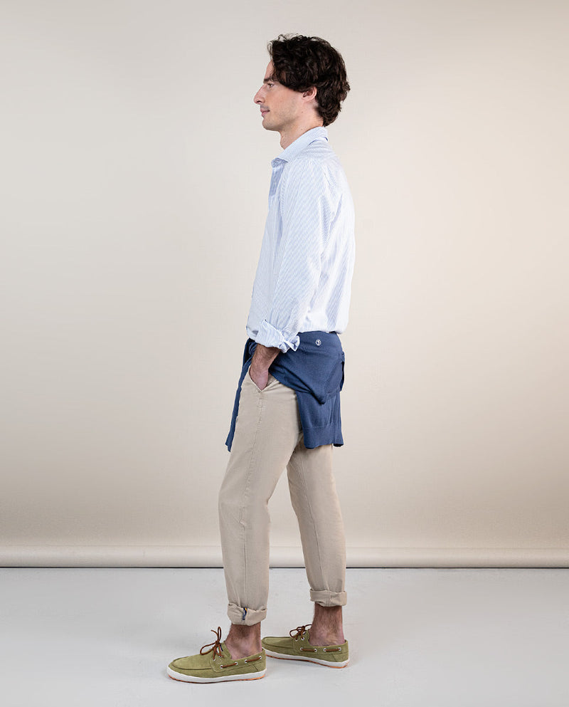 Camisa Pin Point Raya Fine Bengal Oxford Celeste