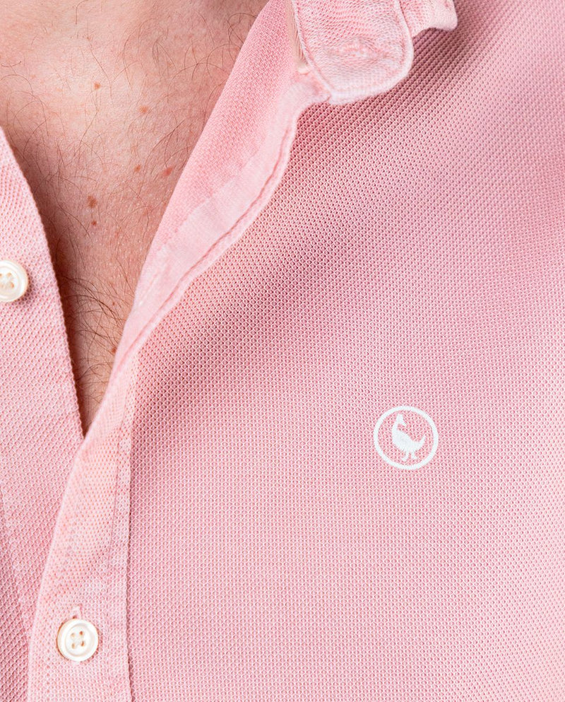 Camisa Estructura Garment Dyed Rosa