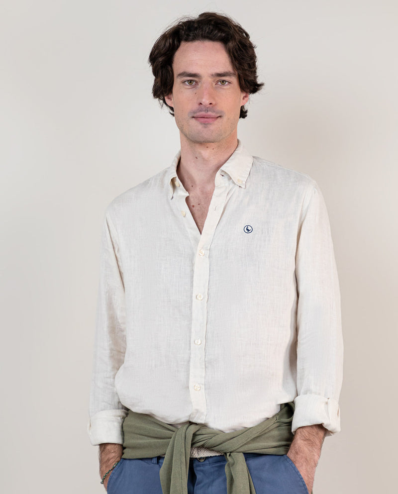 Camisa Lino Beige