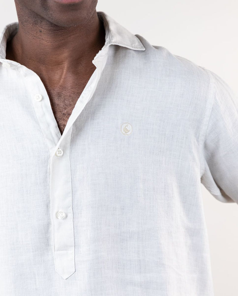 Camisa Polera Lino Beige