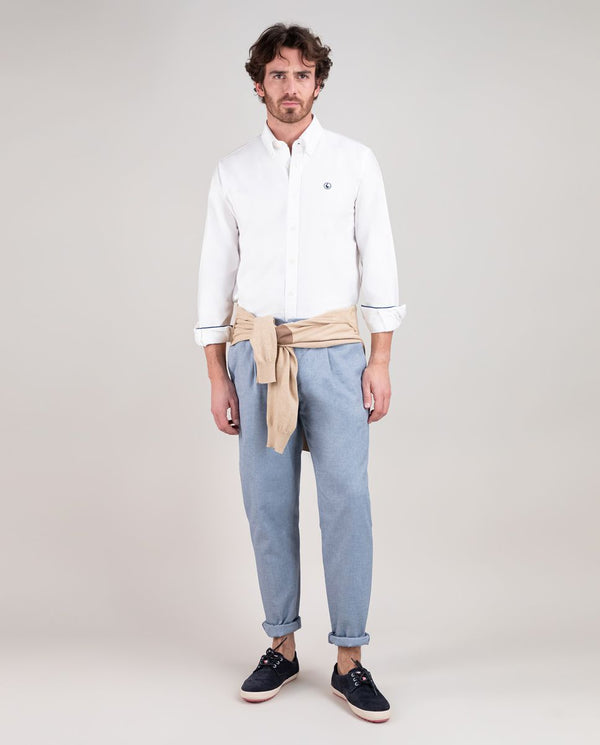 Camisa Oxford Liso Blanco
