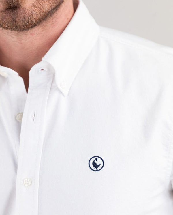 Camisa Oxford Liso Blanco